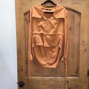 $325 Kimberly Ovitz long sleeve fall orange top M
